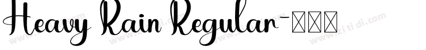 Heavy Rain Regular字体转换